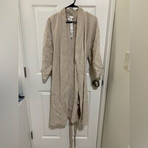 IKEA Bjalven Beige Waffle Knit Robe